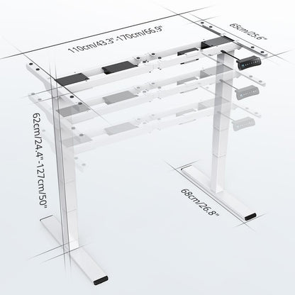 Electric Standing Desk Frame - Dual Motor