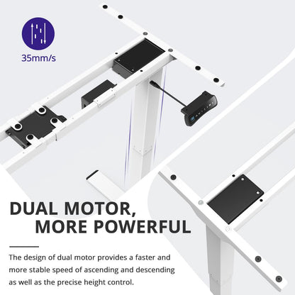 Electric Standing Desk Frame - Dual Motor